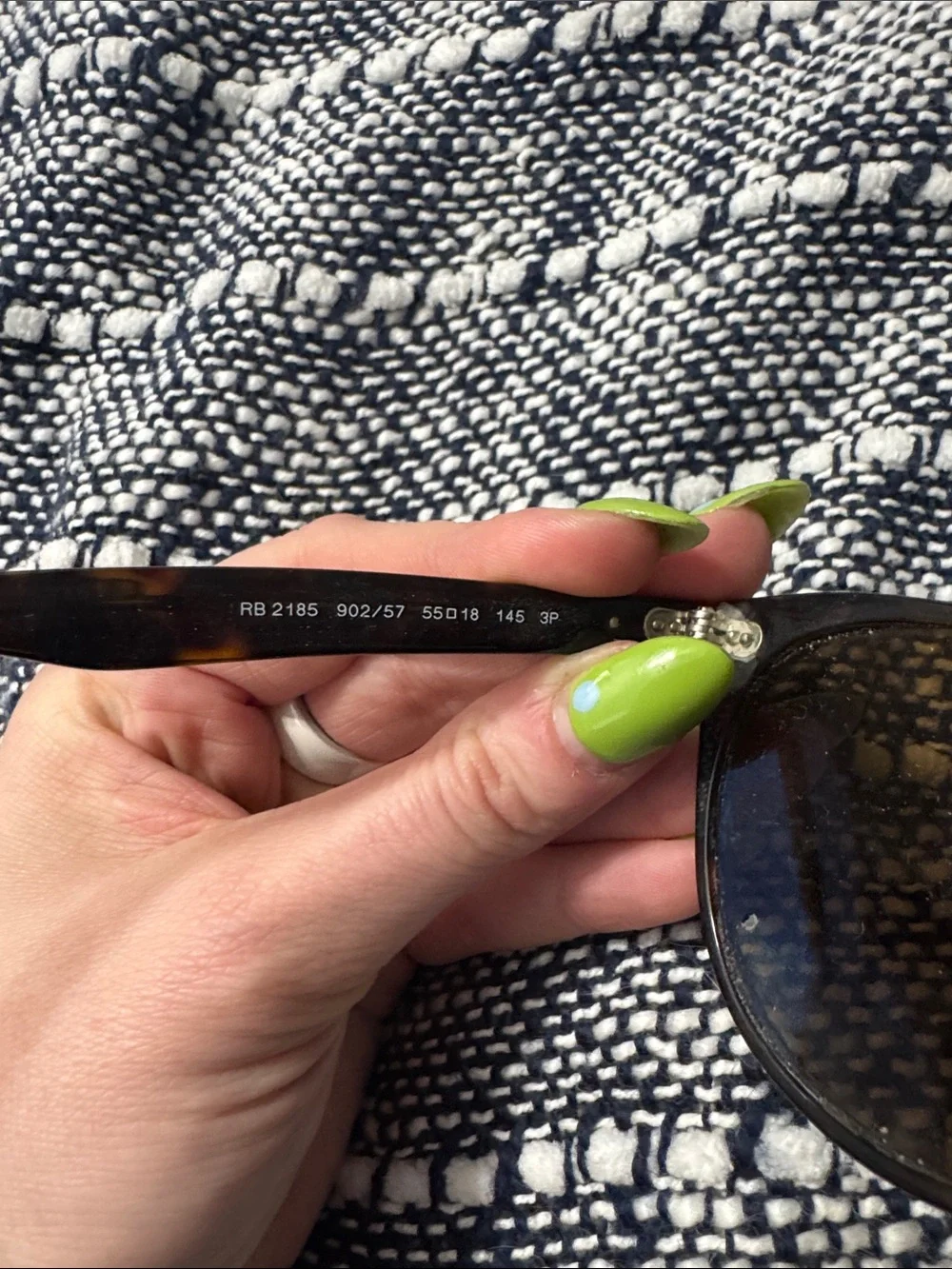 Ray-Ban Black and Tortoiseshell Polarized Sunglasses